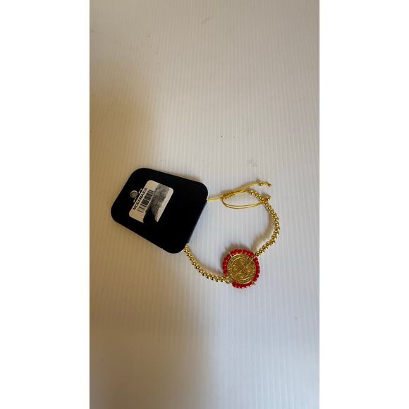 Handmade Gold-Plated San Benito Beaded Bracelet with Beads Spiritual Protection - Picture 7 of 7